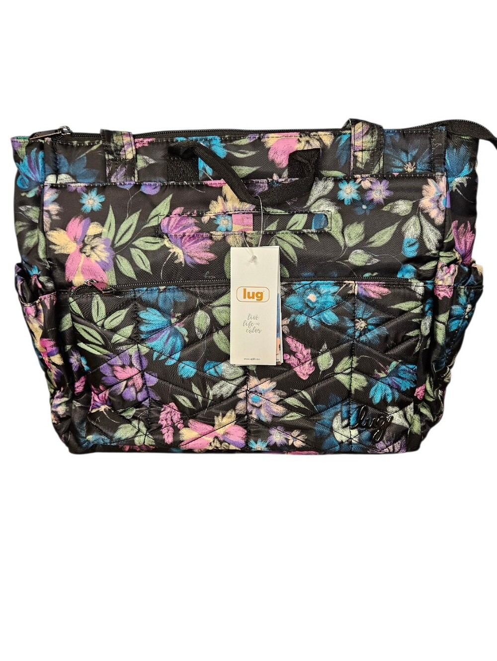 Lug Soprano Tote Bloom Black